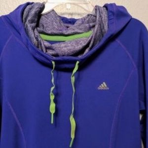 Adidas Purple Climalite Hoodie Sweatshirt Medium